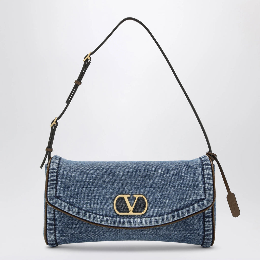 Valentino Garavani Small DeVain denim shoulder bag