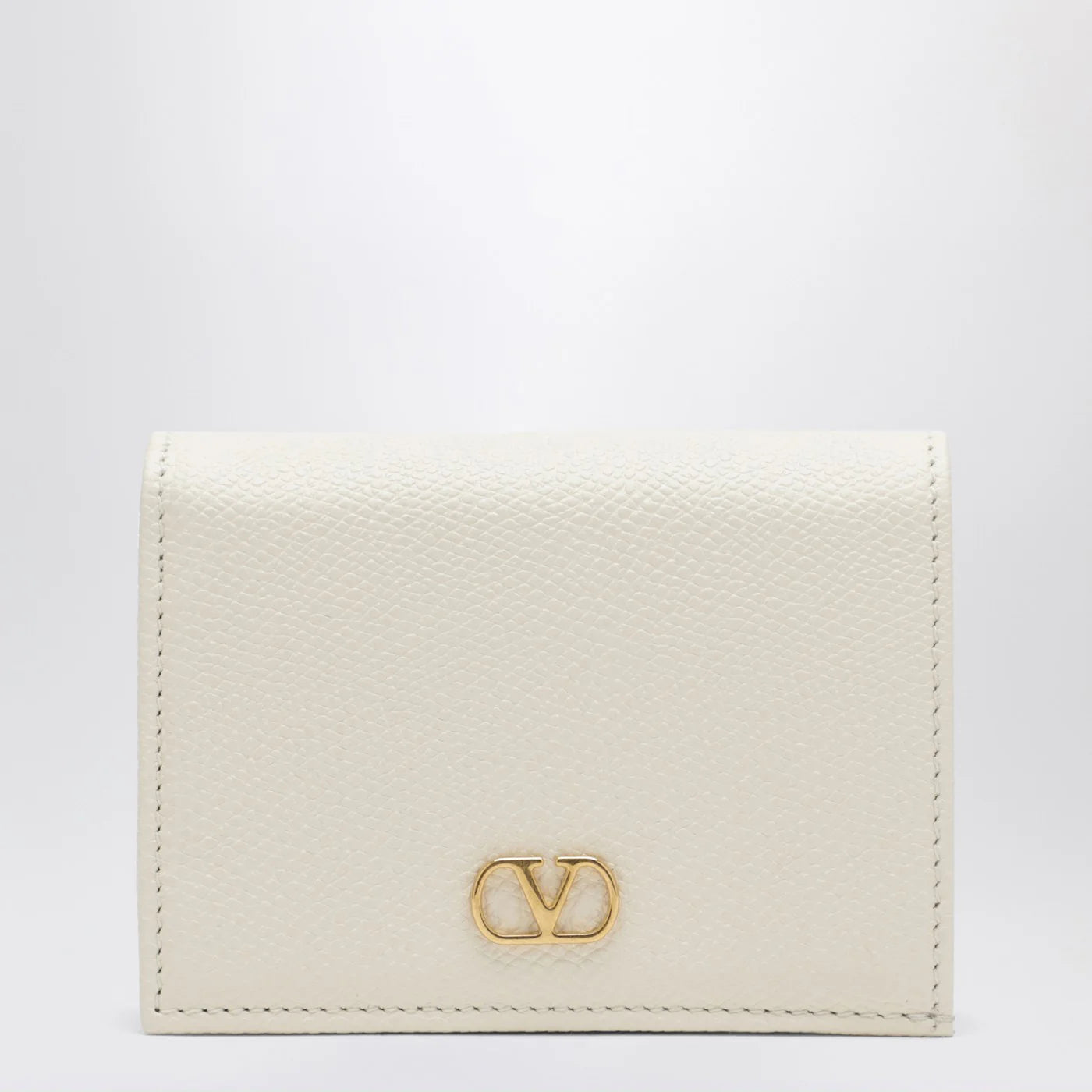 Valentino Garavani VLogo Signature ivory leather wallet