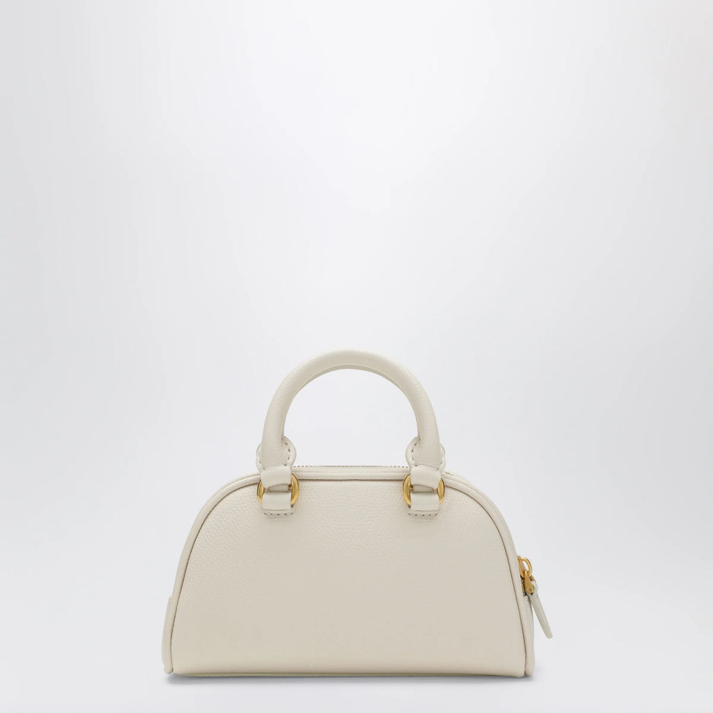 Valentino Garavani Ivory VLogo Signature mini duffle bag in grained calfskin
