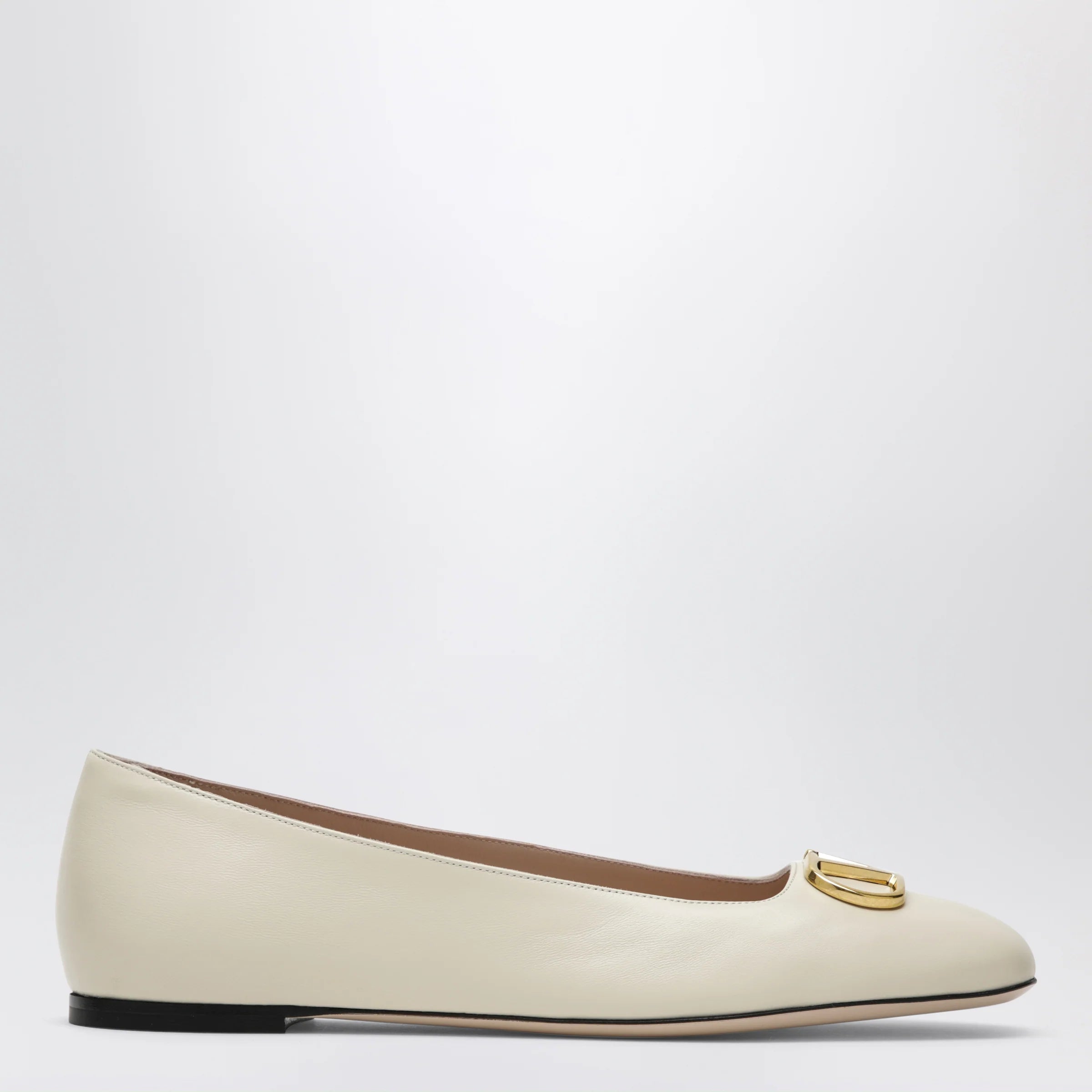 Valentino Garavani White VLogo Signature ballerina flats in nappa leather