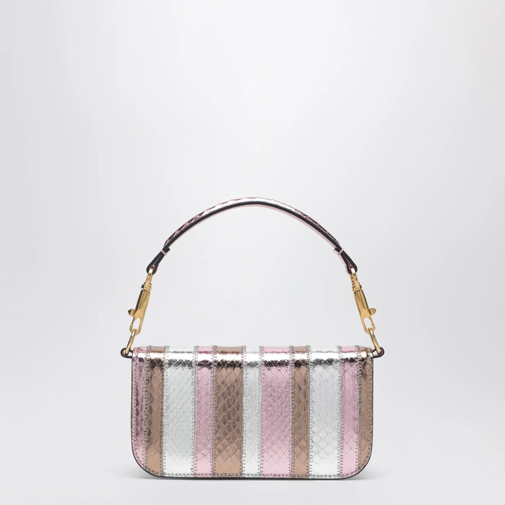 Valentino Garavani Small Locò shoulder bag in multicolour laminated elaphe leather
