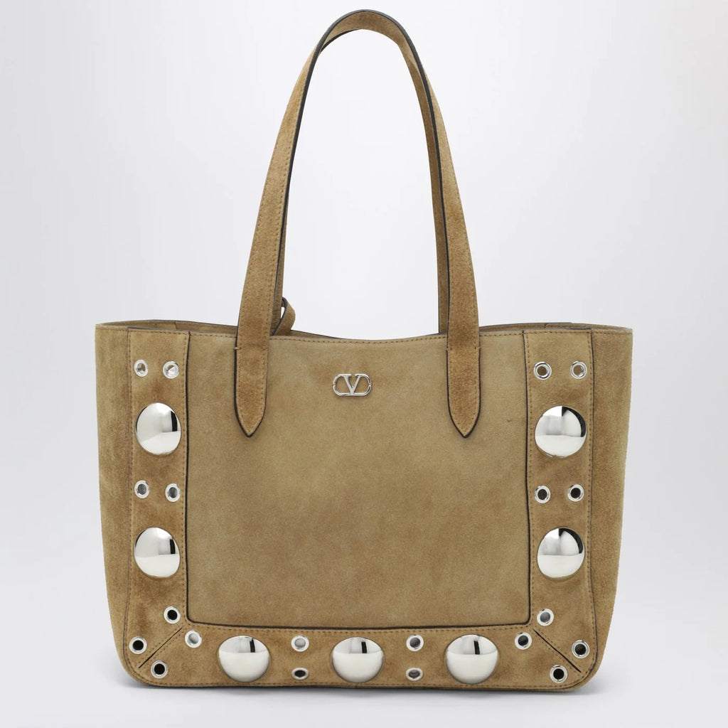 Valentino Garavani Medium Nellcôte tote bag in Havana suede