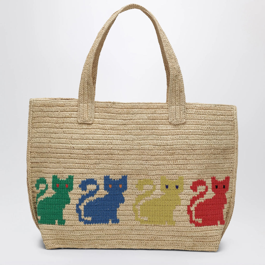 Valentino Garavani Large Raffiachat shopping bag in raffia