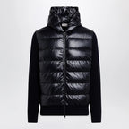 Moncler Blue padded wool zip-up hoodie
