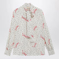 Valentino Vanilla silk shirt with logo print