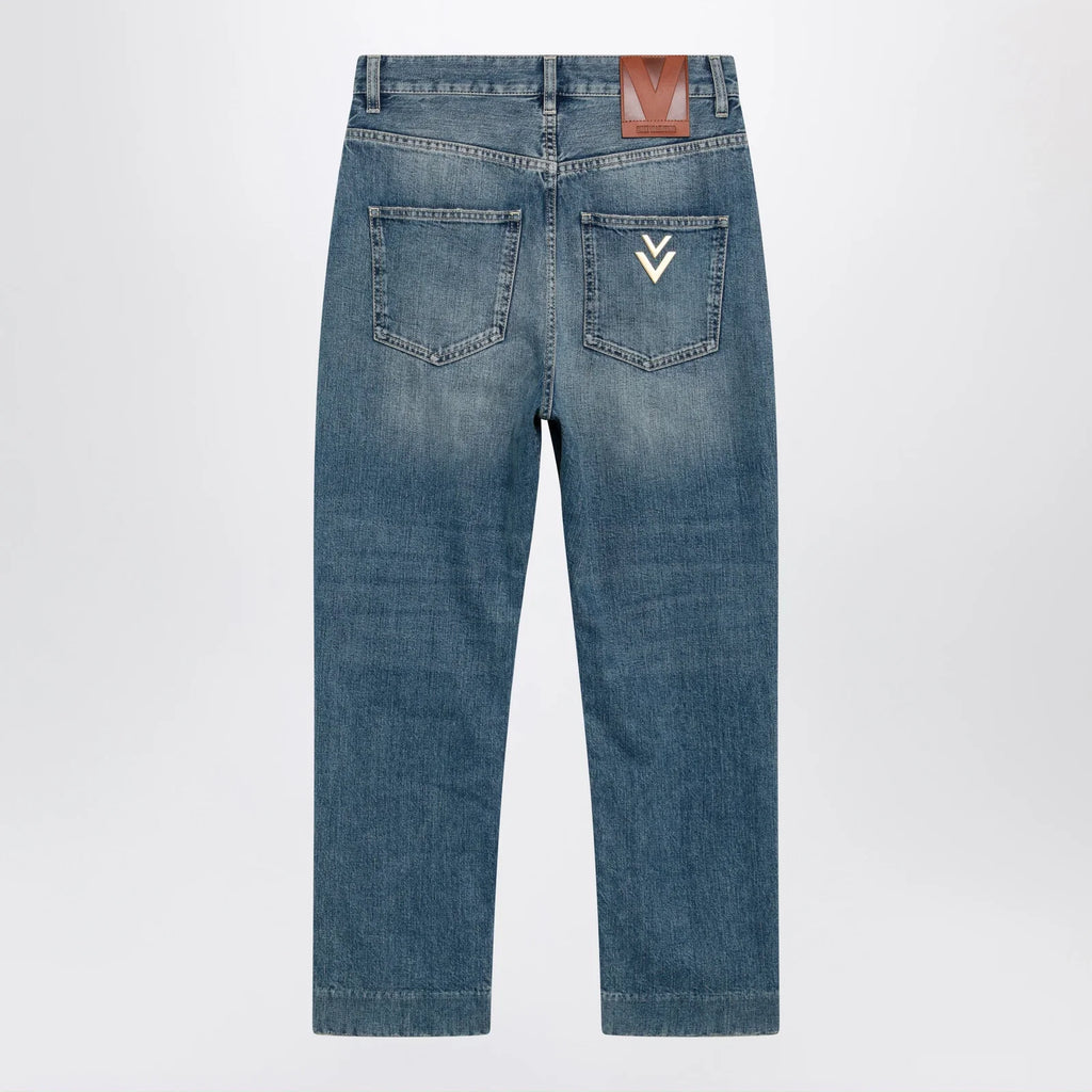 Valentino Medium blue jeans with VPatch detail on the back