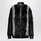 Valentino Black/Grey shearling and leather jacket