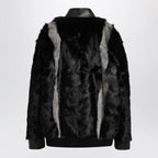 Valentino Black/Grey shearling and leather jacket