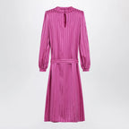 Valentino Fuchsia silk jacquard midi dress