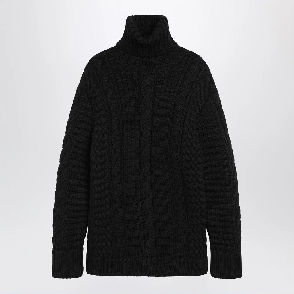 Moncler X Edward Enninful Black wool turtleneck sweater