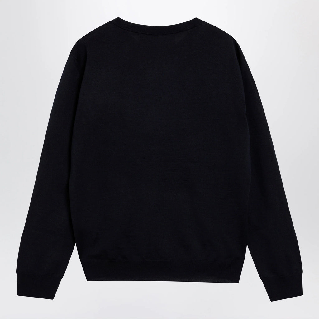 Valentino Navy blue wool crewneck sweater