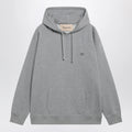 Valentino Mélange gray hoodie with Vlogo embroidery