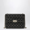 Valentino Garavani Medium Rockstud Spike bag in black nappa leather