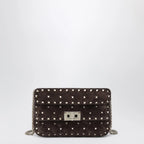 Valentino Garavani Rockstud Spike bag in brown suede