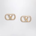 Valentino Garavani Gold-tone VLogo Signature earrings with Swarovski crystals