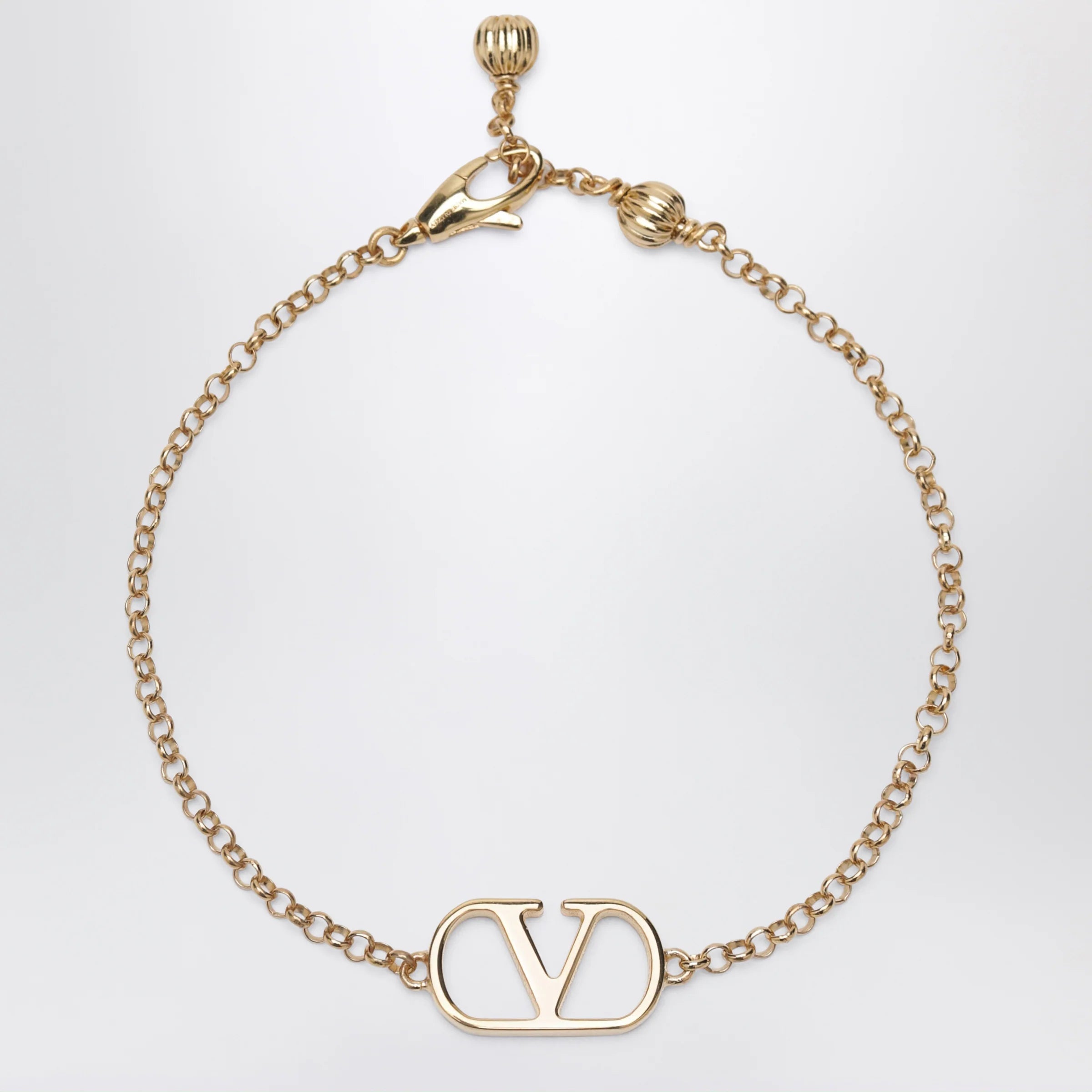 Valentino Garavani VLogo Signature bracelet in gold-tone brass