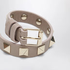 Valentino Garavani Rockstud bracelet in powder pink leather