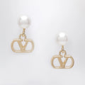 Valentino Garavani Gold-tone VLogo Signature earrings with pearl
