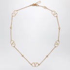 Valentino Garavani VLogo Signature Necklace in Gold-Tone Metal