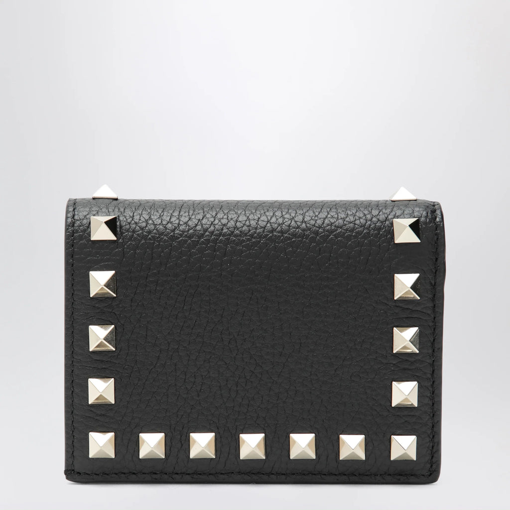 Valentino Garavani Black Rockstud leather wallet