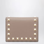 Valentino Garavani Rockstud wallet in powder pink leather