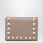 Valentino Garavani Rockstud wallet in powder pink leather