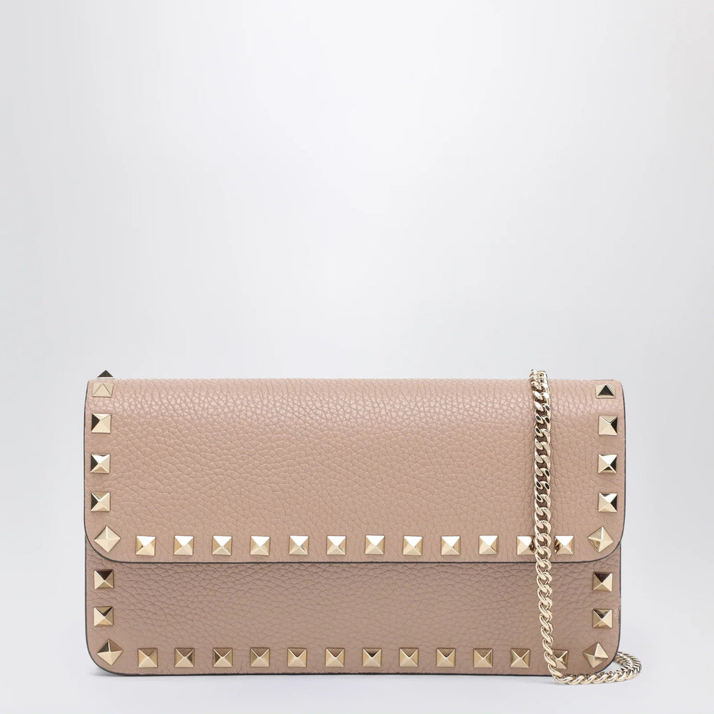 Valentino Garavani Garnet calfskin Rockstud chain wallet
