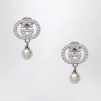 GUCCI GG earrings with crystals and pearls