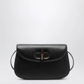 GUCCI Black leather bag with bamboo closure