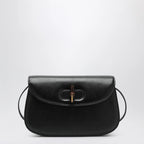 GUCCI Black leather bag with bamboo closure