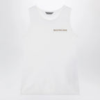 Balenciaga White cotton-blend knit tank top