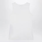 Balenciaga White cotton-blend knit tank top
