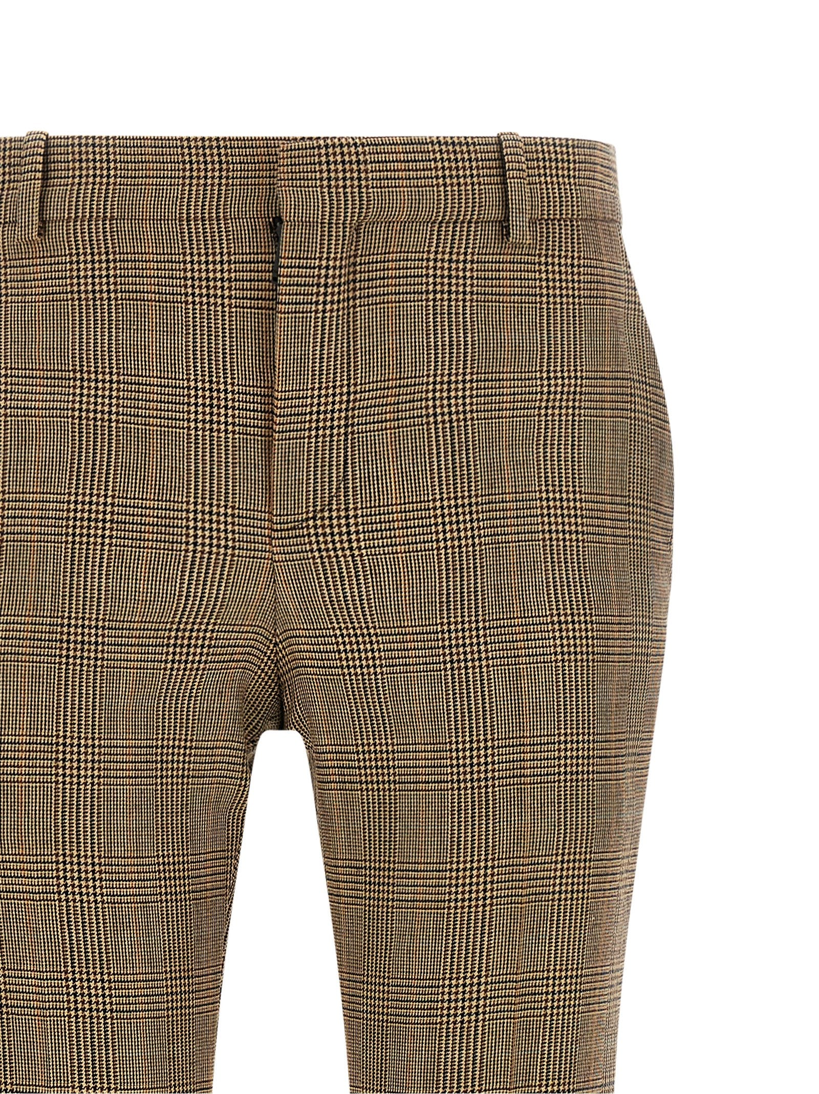 Saint Laurent Prince Of Wales Houndstooth Trousers
