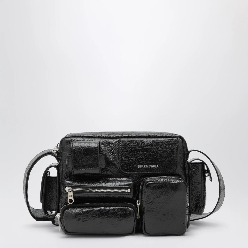 Balenciaga Superbusy camera bag in black Arena lambskin