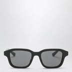 GUCCI Black/blue acetate rectangular sunglasses