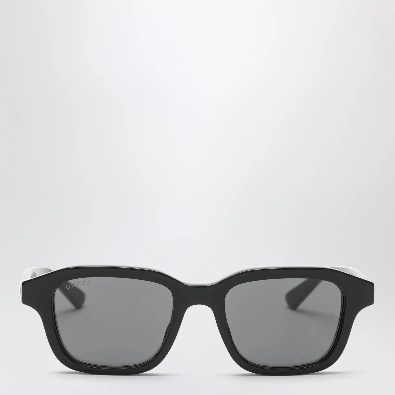 GUCCI Black/blue acetate rectangular sunglasses