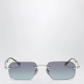 GUCCI Silver-tone metal rectangular sunglasses