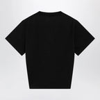 Balenciaga Black cropped T-shirt with logo print