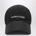 Balenciaga Black techwear cap with reflective detailing