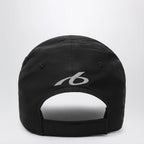 Balenciaga Black techwear cap with reflective detailing