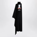 Balenciaga The Door draped maxi cotton jersey dress in black