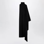 Balenciaga The Door draped maxi cotton jersey dress in black