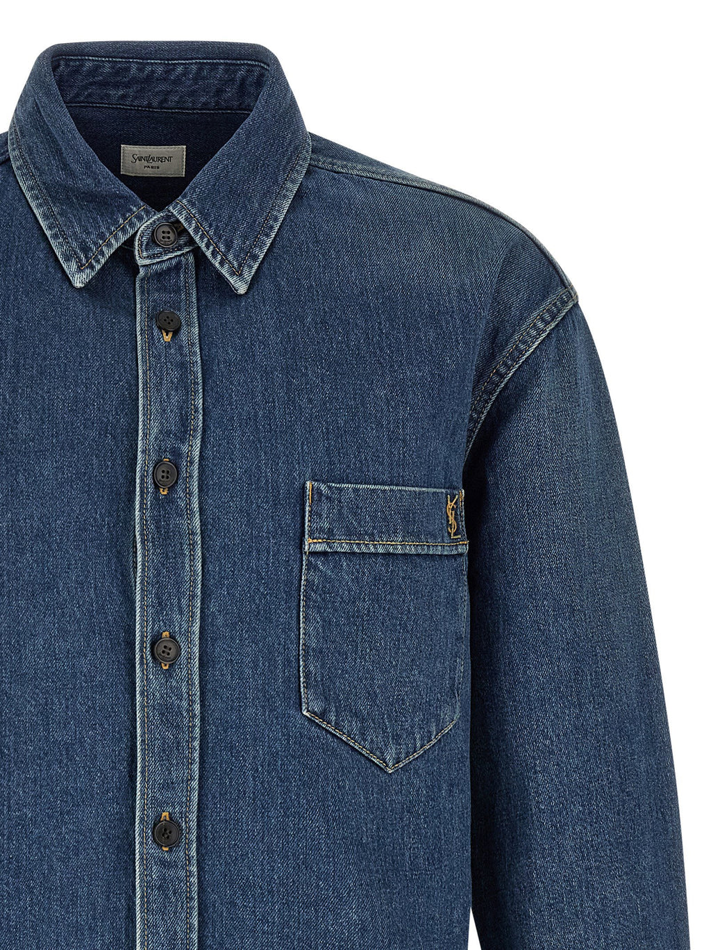 Saint Laurent Cassandre Denim Shirt