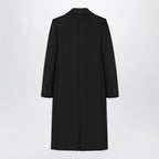 Balenciaga Long double-face tailored coat in black cotton