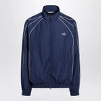 Balenciaga Bodies track jacket in dark navy poplin