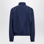 Balenciaga Bodies track jacket in dark navy poplin
