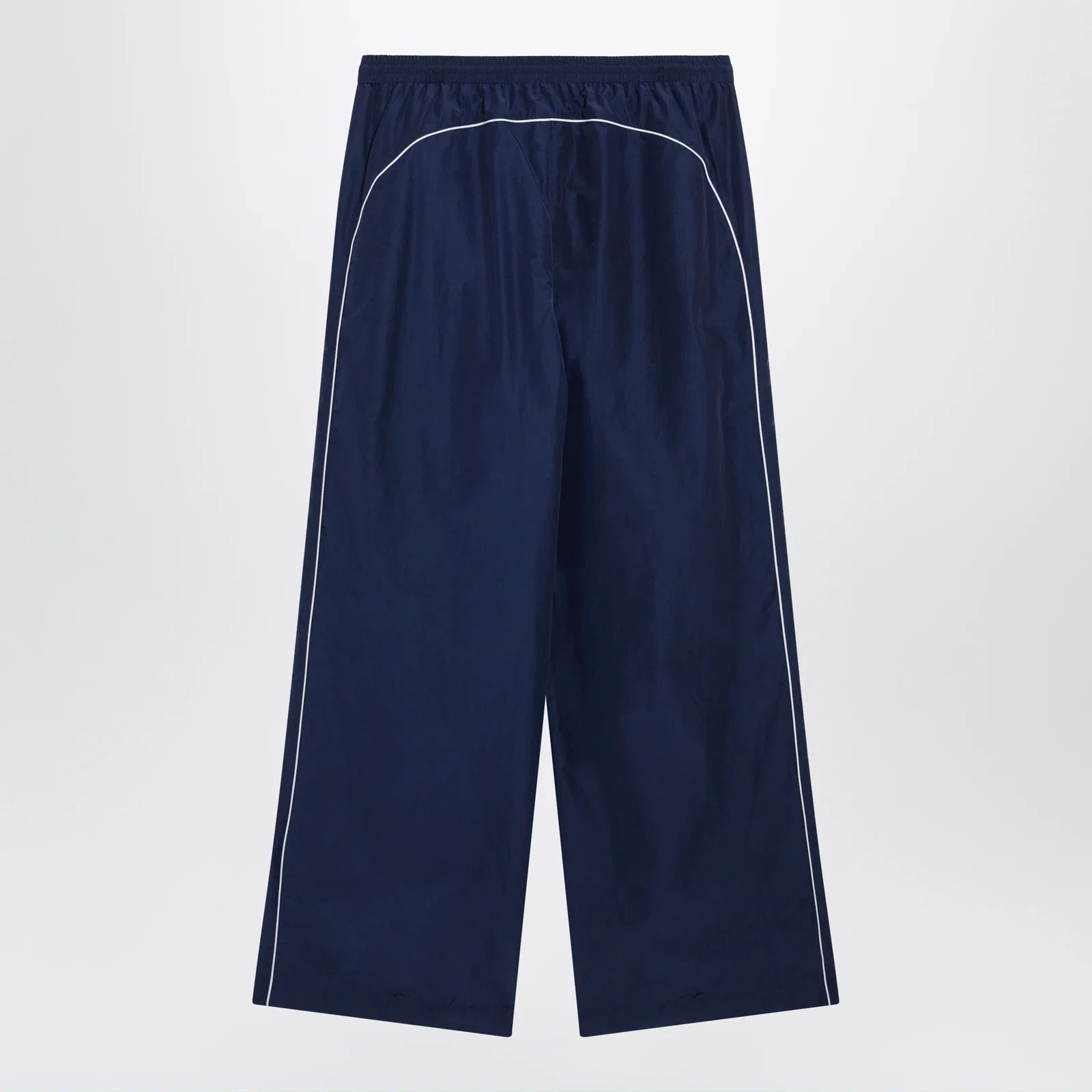 Balenciaga Bodies track pants in dark navy poplin