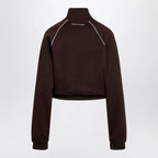 Balenciaga Techwear zip-up jacket in mocha dry fleece