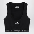 Balenciaga Techwear bra top in black technical fabric