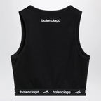 Balenciaga Techwear bra top in black technical fabric